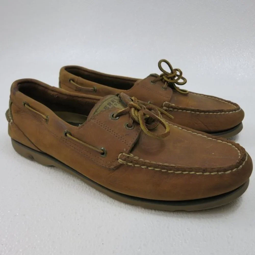 Sperry Top-Sider Nubuck Leather Boat Deck Shoes Men's Footwear Shoes Sz 12 M